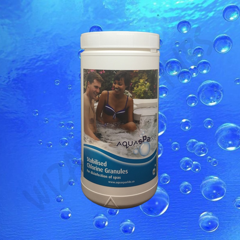 AquaSparkle Stabilised Chlorine Granules (1KG) Wizard Hot Tubs