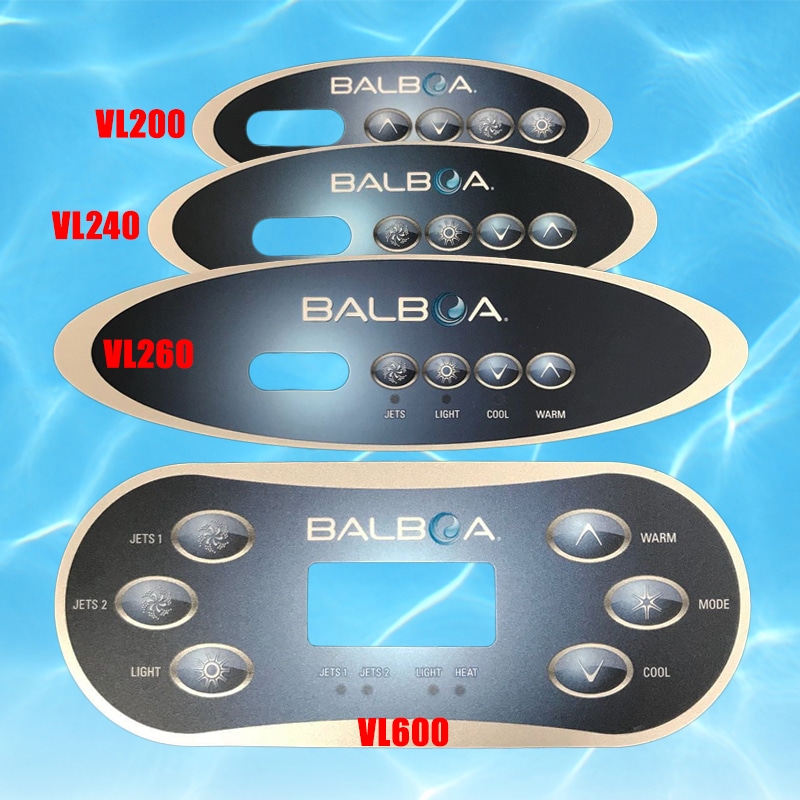 Balboa/NorthStar/Wizard Hot Tub Overlays (VL200, VL240, VL260, VL600