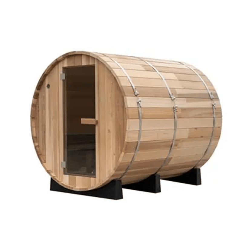 Front entry of the Panorama 2400 outdoor sauna