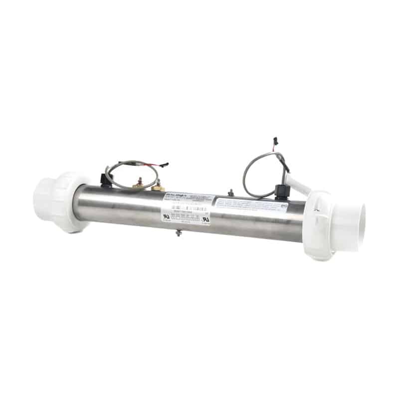 Balboa 2.0kW M7 spa heater with dual studs and 2 inch white female socket unions for GS and GL control systems